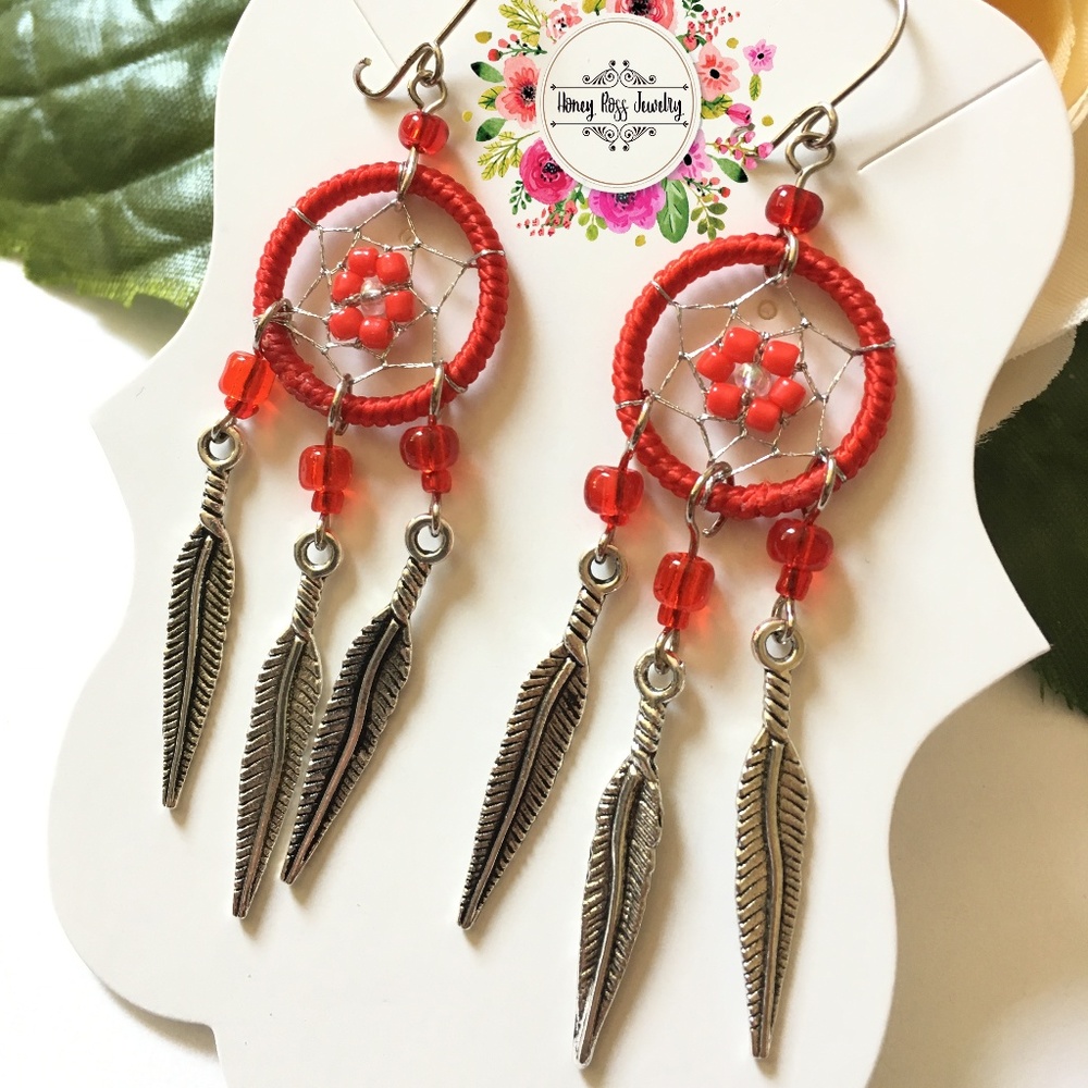 Dream catcher earrings for women birthday gift
